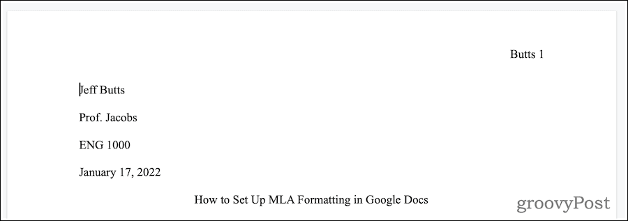 Google Docs Sådan opsætter du MLA-format i Google Docs