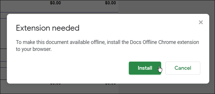 næste installer tilføjelse brug google docs offline