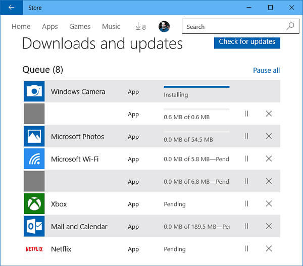 Windows 10-appopdateringer