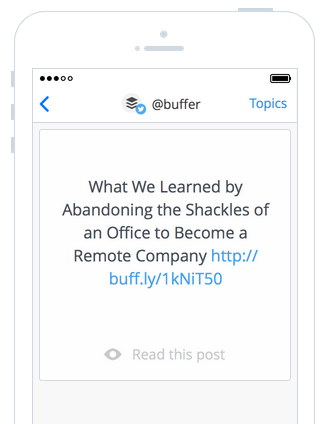 Daily by Buffer er en enkel måde at opdage og dele godt indhold på. 