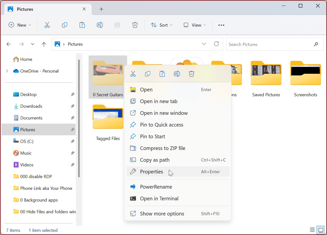 Skjul filer og mapper på Windows 11