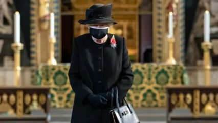 Dronning Elizabeth blev vist i en maske for første gang offentligt!