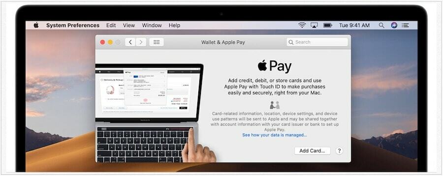 macOS tilføj Apple Pay