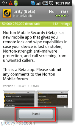 Installer norton-sikkerhed på Android