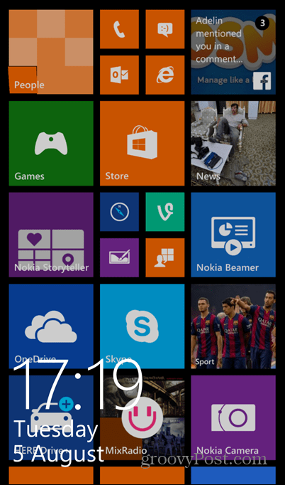 Windows Phone 8.1-skærmbilledlås til