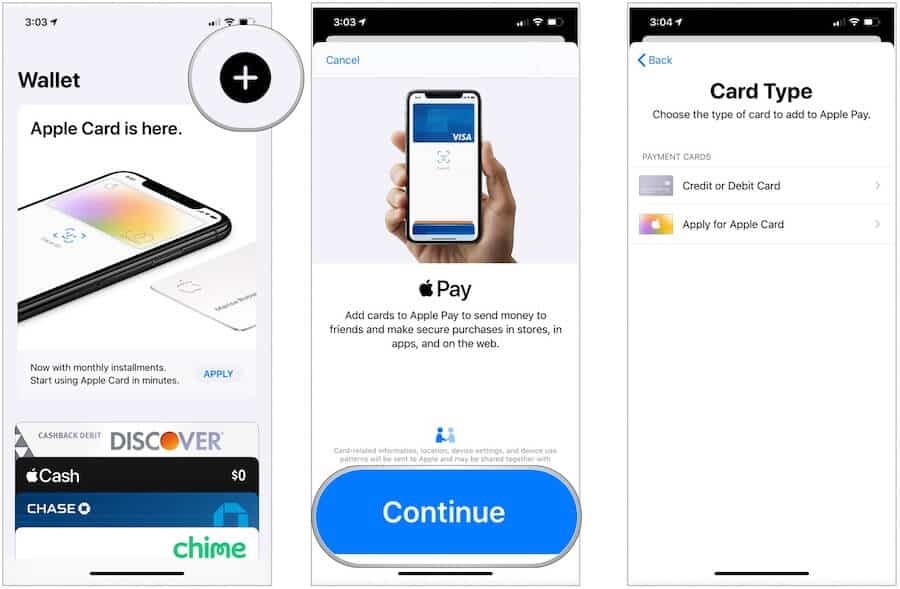 Apple Pay opsat på iPhone