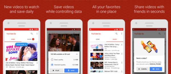 Beta-versionen af ​​YouTube Go-appen kan downloades i Google Play Butik i Indien.