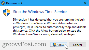 Stop Windows Time Service