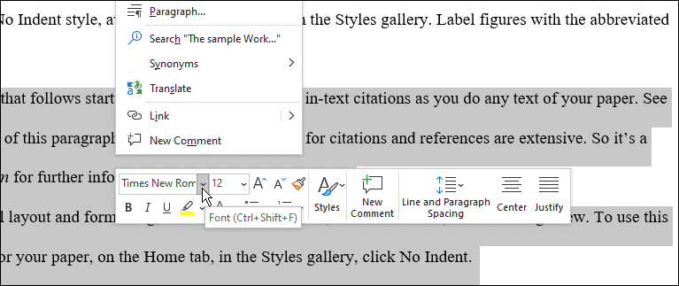 brug mla-format i Microsoft Word