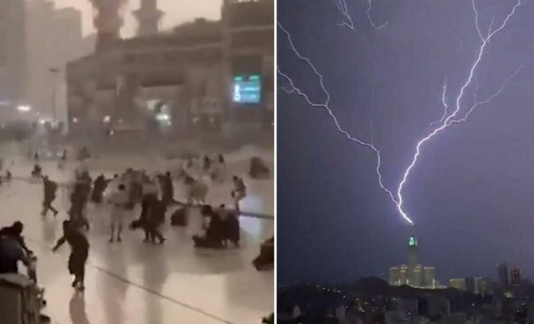 "Super Cell" blev set i Mekka efter kraftig regn og storm!