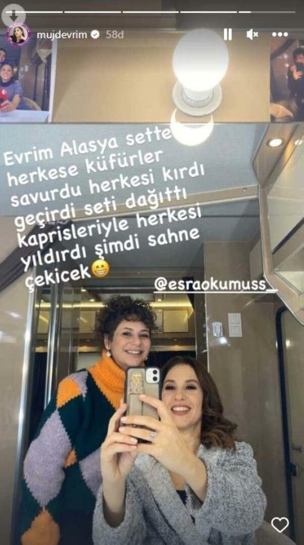 Evrim Alasya Instagram-opslag