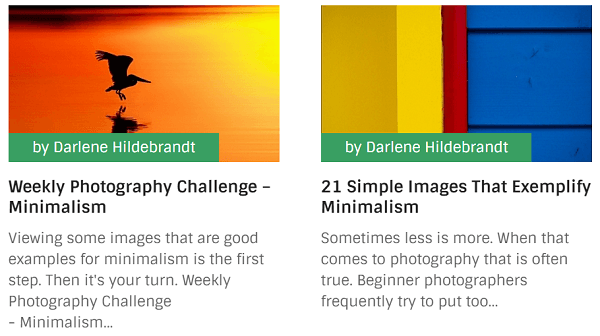 Digital Photography School tilbyder udfordrere til læsere i deres indlæg.