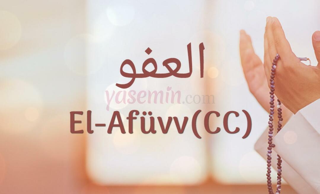 Hvad betyder Al-Afüw (c.c) fra Esma-ul Husna? Hvad er al-Afuws (c.c) dyder?