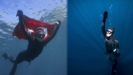Historisk dykning i Antarktis fra den nationale atlet Şahika Ercümen