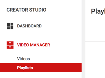 Åbn din spilleliste i Creator Studio, og klik på Rediger.