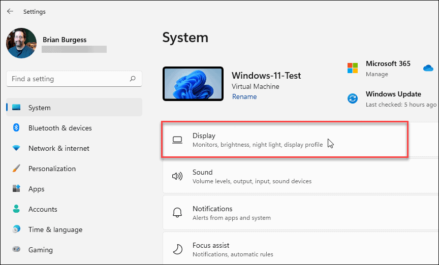 Systemindstillinger Vis Windows 11