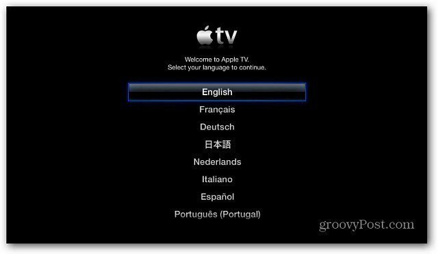Indstil Apple TV