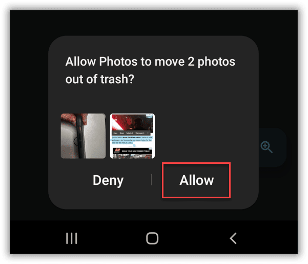 Gendan slettede billeder på Android