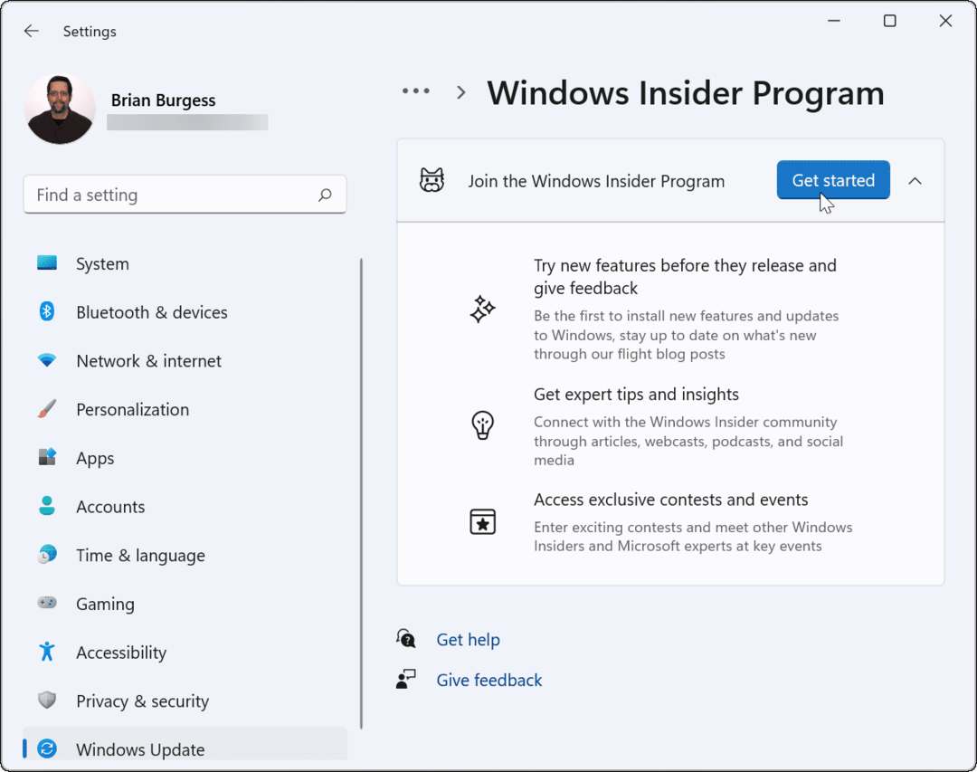 Sådan deltager du i Windows Insider-programmet på Windows 11