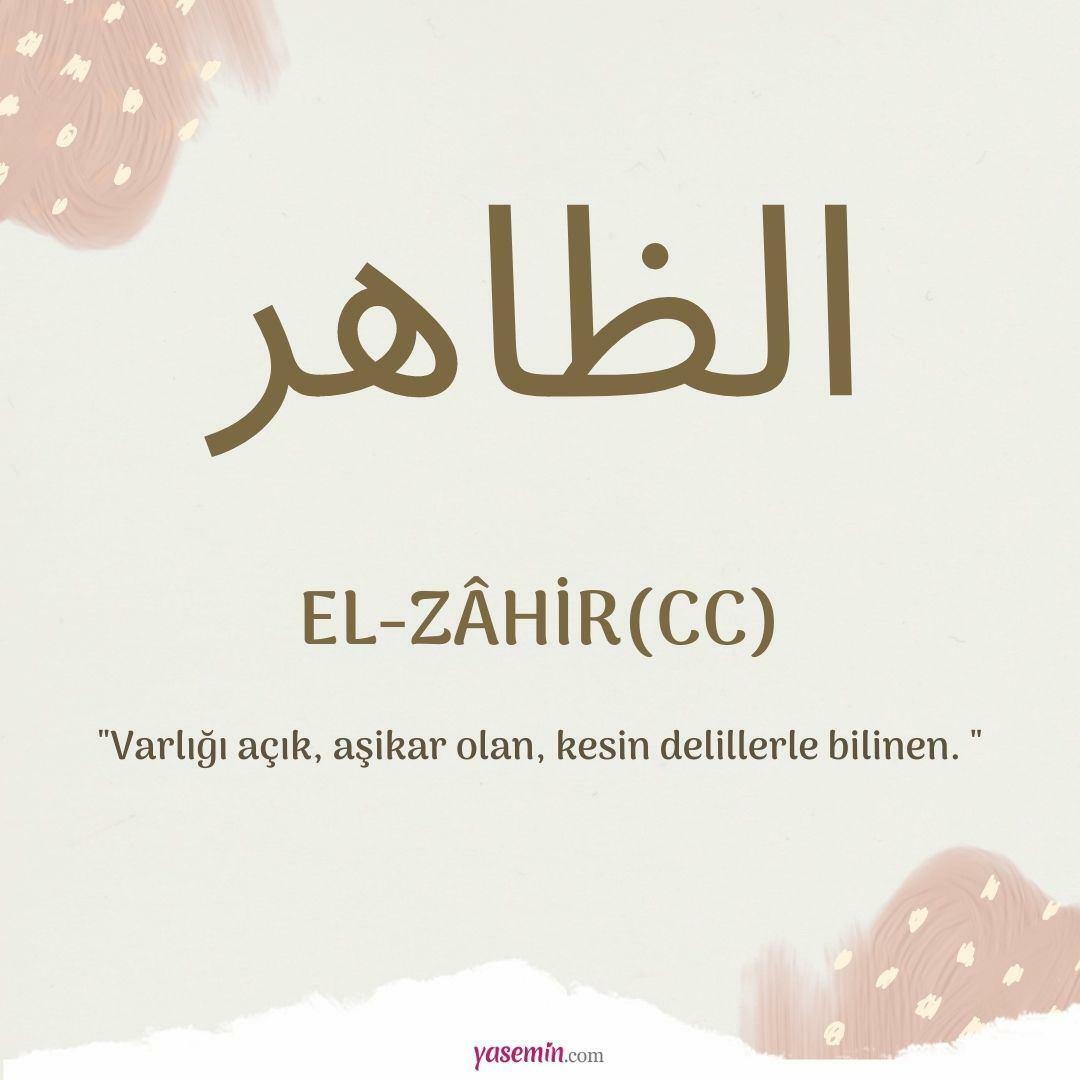 Hvad betyder al-Zahir (c.c)?