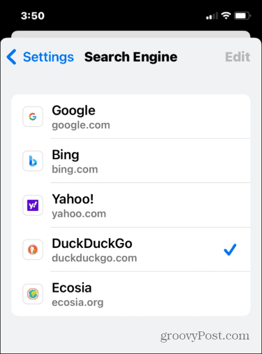 Google Chrome Vælg søgemaskine