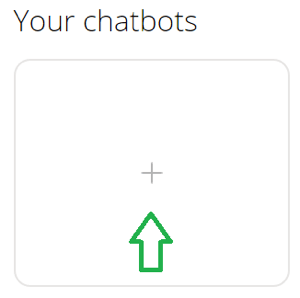 Start en ny chatbot på Chatfuel.