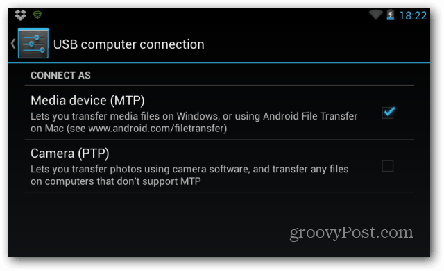 Sådan administreres filer på Nexus 7 på din computer