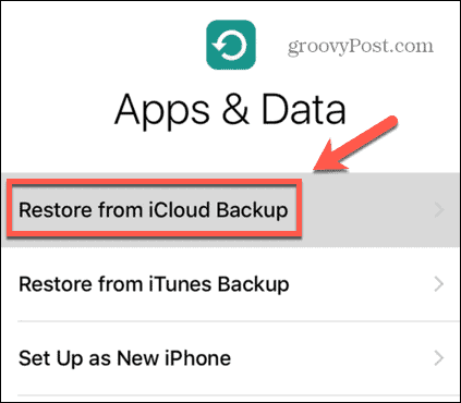 iphone gendannelse fra icloud backup