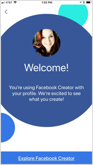 Udforsk Facebook Creator-appen