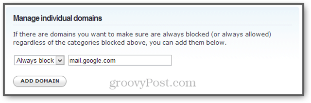 blokerer webmail ved hjælp af opendns