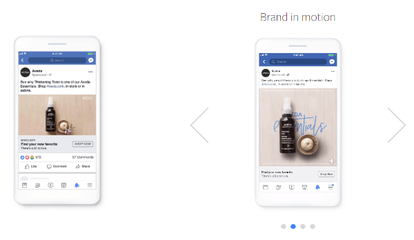 Facebooks Creative Shop debuterede med en ny produktionsmetode kaldet Create to Convert, en nem ramme for at tilføje let bevægelse til stillbilleder for at skabe mere overbevisende og effektiv direkte respons annoncer.