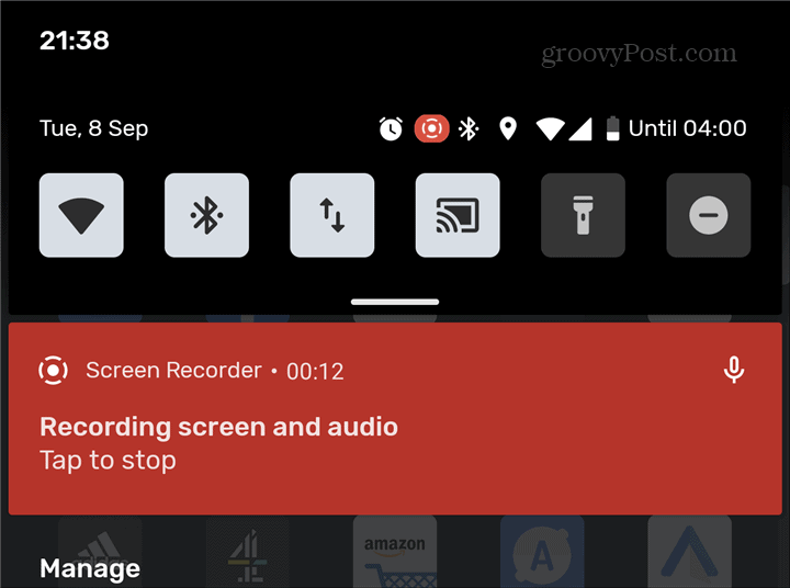 Android Screen Recorder-optagelse