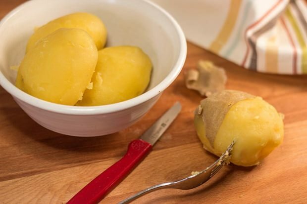 slankende med kogte kartofler