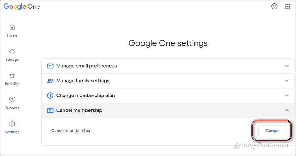 Google One opsiger medlemskab