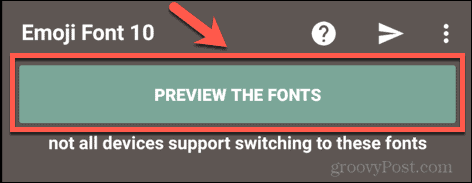 emoji-skrifttyper til flipfont-forhåndsvisning af skrifttyperne
