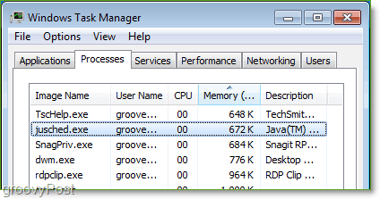 Skærmbillede: Windows 7 Task Manager