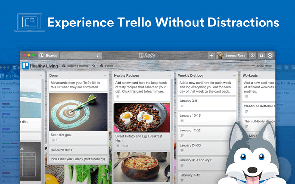 Få Trello til desktop på Mac og Windows.