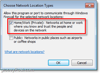 hvordan manuelt vælger et netværk til din undtagelse af Windows 7-firewall