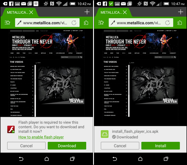 Få Flash Player til at arbejde på Android 5.0 Lollipop