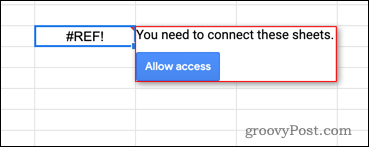 tillade adgang i Google Sheets