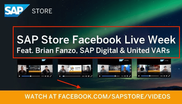 SAP butik facebook live uge