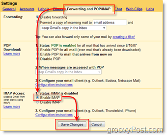 Brug Outlook 2007 med GMAIL Webmail-konto ved hjælp af iMAP