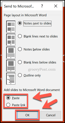 Formatering af indstillinger for uddelingselementer i PowerPoint