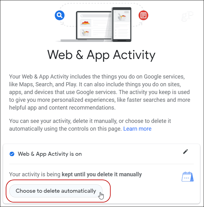 Browser sletter Google automatisk