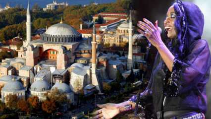 Støtte fra den amerikanske sangerinde Della Miles til at åbne Hagia Sophia til tilbedelse