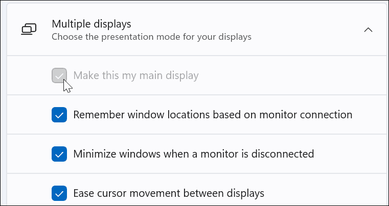 flyt proceslinjen til anden skærm på Windows 11