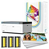 Liene 4x6'' fotoprinter, fotoprinter (100 ark), fuldfarvefoto, bærbar øjeblikkelig fotoprinter til iPhone, termisk farvesublimering, Wi-Fi billedprinter m 100 ark papir og 3 patroner