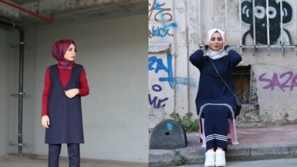 Marineblå tøj i hijab-tøj