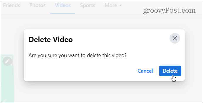 Slet videoer på Facebook