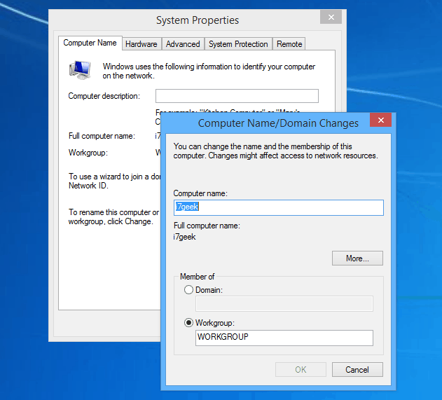 Navn PC Windows 8